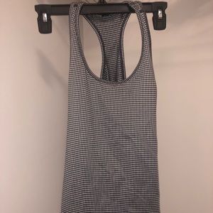 Gingham print athletic tank top
